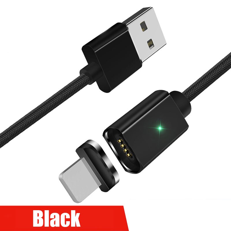 S Magnetische Kabel Micro Usb Type C Voor Micro Usd Kabel 1M 3A Snel Opladen Draad Type-C magneet Charger Datum Telefoon Kabel: black / for type-c