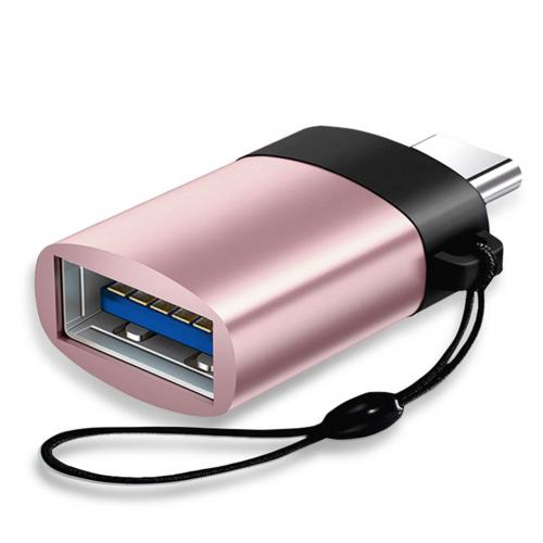 Mini adaptador portátil USB 3,0 de alta velocidad, convertidor de transferencia de datos OTG macho a hembra para samsung galaxy s8, s9, note 8, a5: Rose Gold