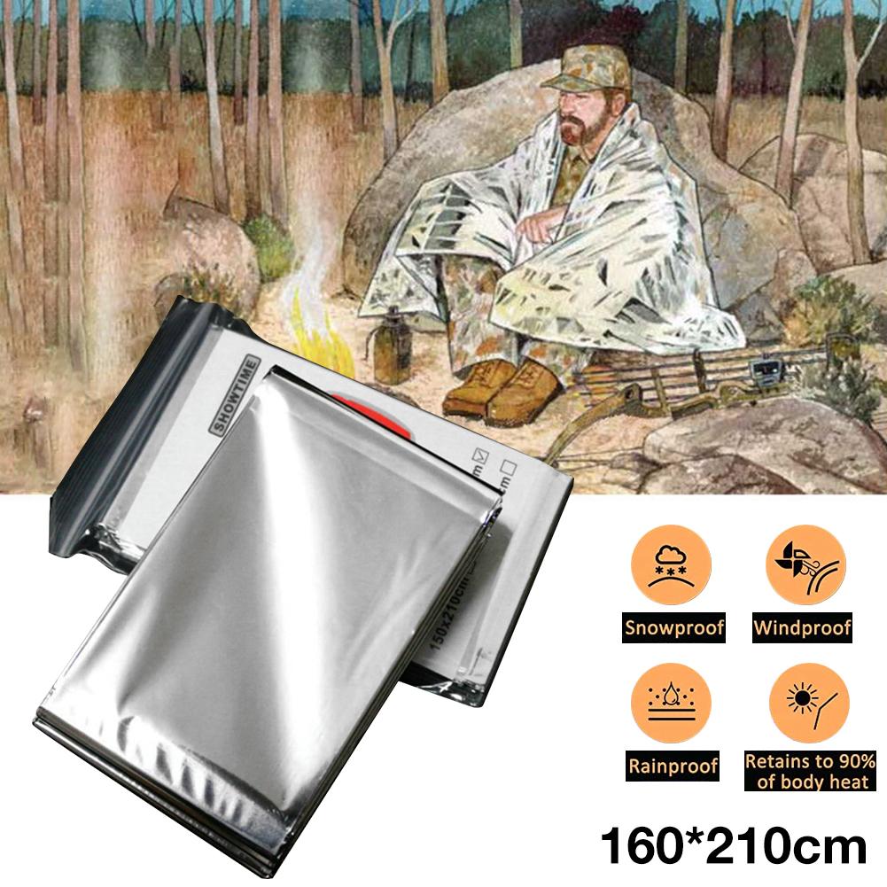 Emergency Blanket Tear Resistant Windproof Sun Protection Thermal Insulation Blanket Blanket Outdoors Hiking Survival First Aid