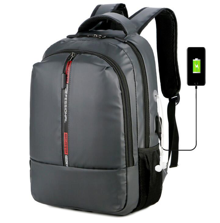 Chuwanglin male backpacks outdoor travel backpack casual Charging school backpack for men bookbag mochila S8720: Gray