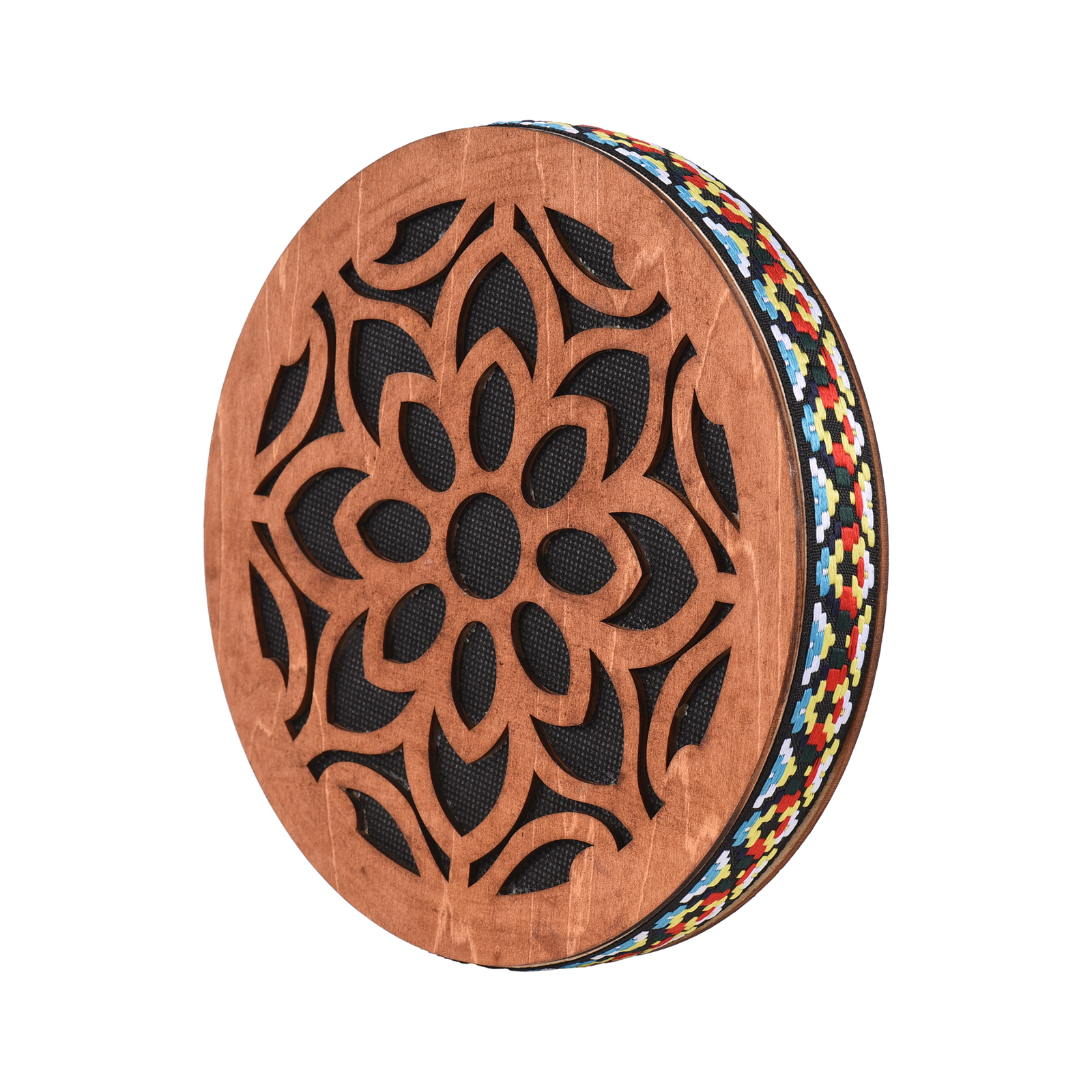 8/12-inch Ocean Drum Ethnic Percussion Instrument Onomatopoeic Music Portable Hand Drum Instrument Sound Therapy Relaxing Water: Yellow