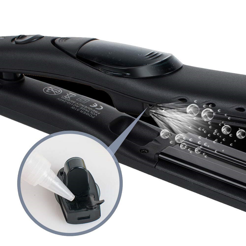 Steam Hair Straightener Fast Heating Ceramic Infusion Steam Flat Iron Vapor Sprayer Hair Styling Straight Hair Tool