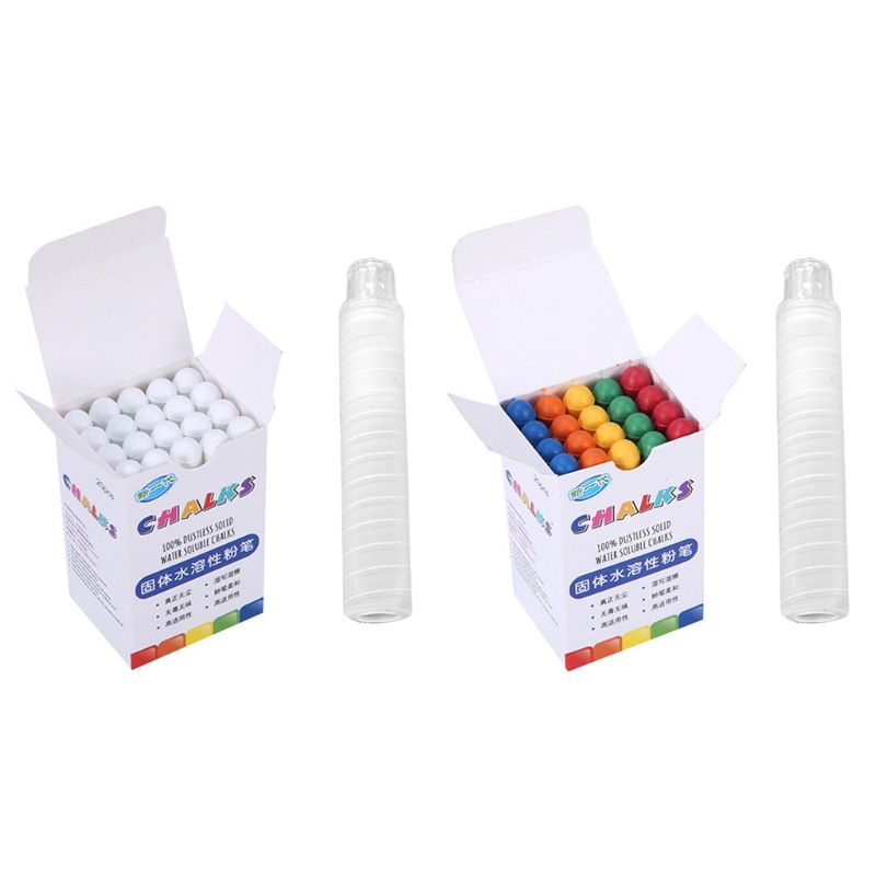 20Pcs Dustless White Drawing Chalk For School Education Chalks Stationary Office