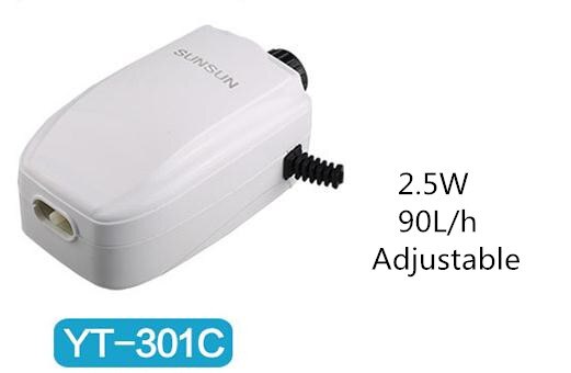 110-240V Ultra Leise Luftpumpe Für Aquarium Aquarium Doppel Outlets Sauerstoff Pumpe Einstellbare Langlebige Pumpe Schwarz körper Hohe Qualit: YT-301C / 220-240v 50hz