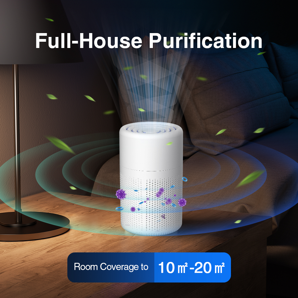 Huishoudelijke desktop luchtreiniger Rookgeur Negatieve ionengenerator HEPA luchtreiniger Zuiverende lucht Formaldehyde voor auto en kamer
