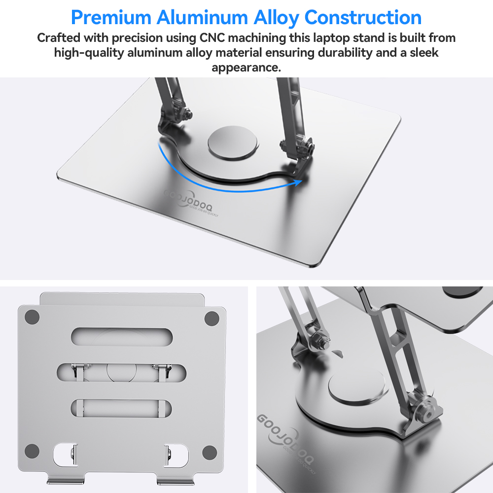 GOOJODOQ Laptop Stand Foldable Aluminum Alloy Portable Notebook Stand 10-17 Inch Macbook Air Pro Computer Bracket Laptop Holder