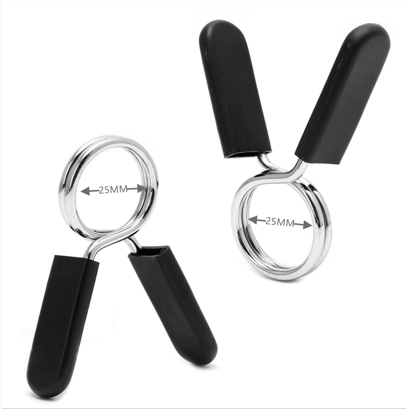Morsetti per barra con bilanciere da 2,5-3,0 cm clip per bilanciere Collari per barra con manubri Serrature a molla per pesi Barra per pesi da palestra Morsetto per blocco con manubri Molla: Grigio chiaro