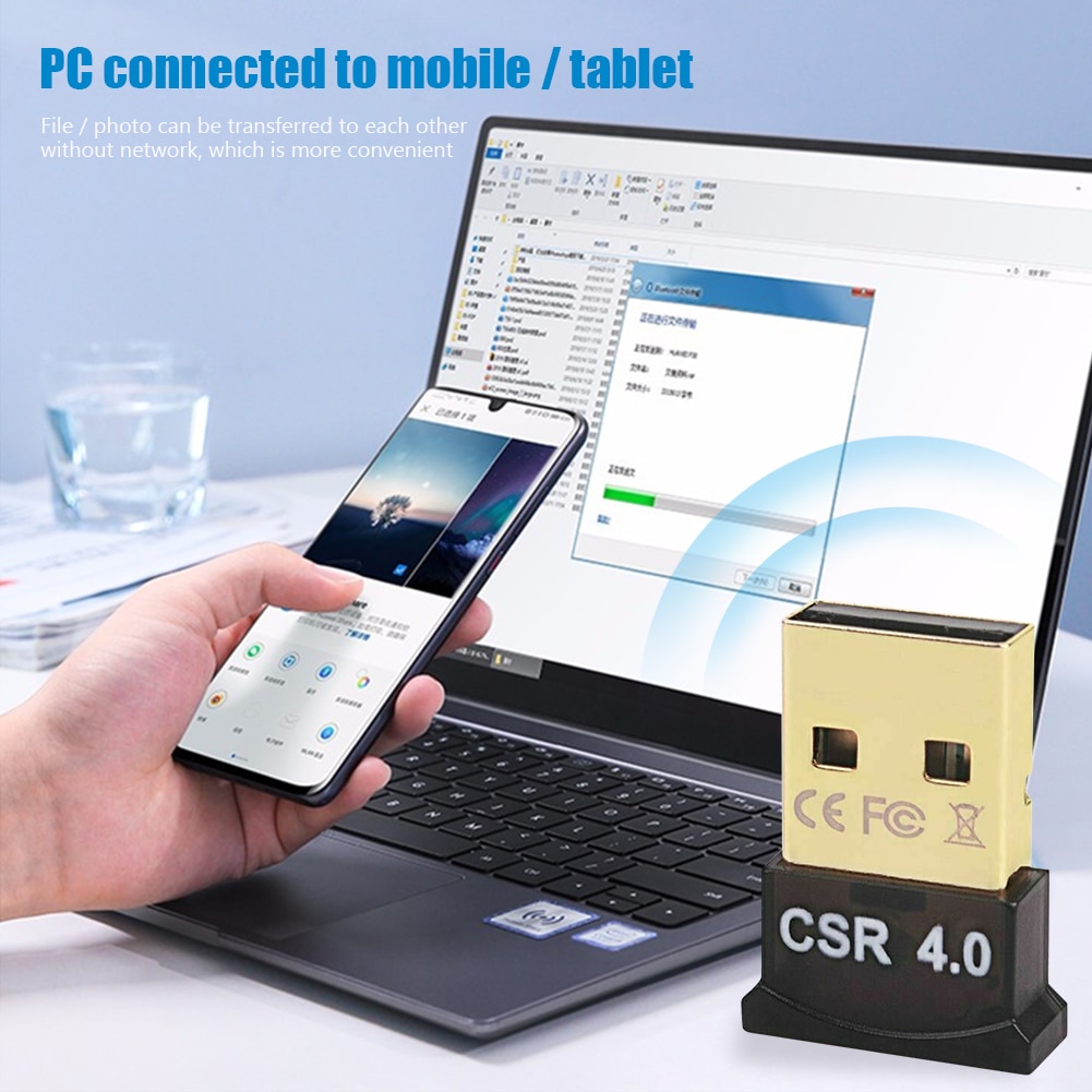 USB Bluetooth 4.0 Adapter Dongle CSR 4.0 Wireless Audio Receivers Office Caring Computer Supplies for PC Computer