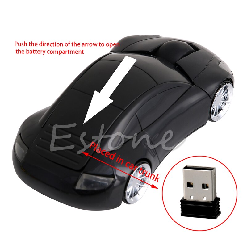 Computer Accessories 2.4GHz 3D Optical Wireless Mouse Mice Car Shape Receiver USB For PC Laptop