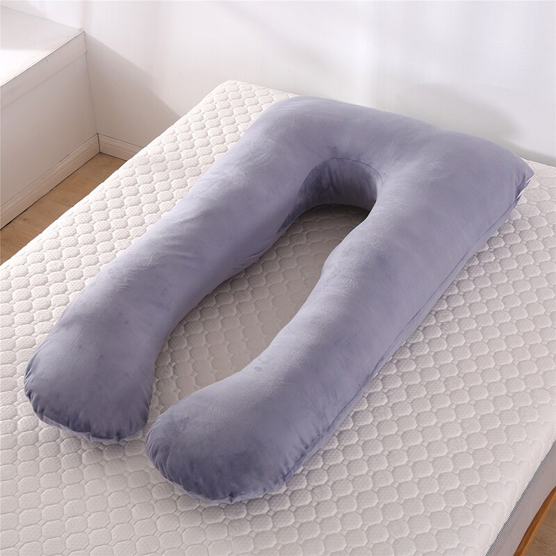 76*127cm graviditetspude pude sengetøj helkropspude gravid behagelig u-form sovestøttepuder vaskbare yyf 015: Yyf 015h-2-127 x 76cm