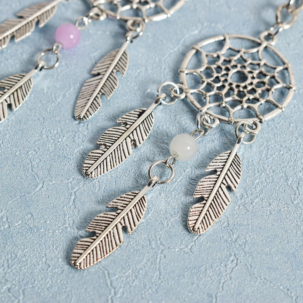 Dromenvanger kraal bedel hanger sleutelhanger sleutelhanger met veer auto decoratie handtas auto accessoires sleutelhanger