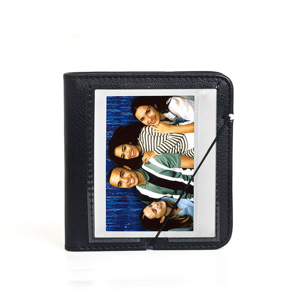 Album photo portable en cuir PU, 28 poches, compatible avec Polaroid iType/600/SX70 et Fujifilm Instax Wide 210/300/400,