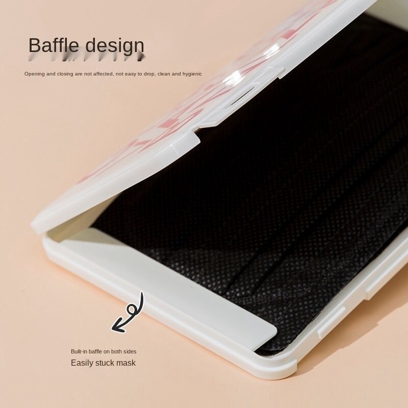 Plastic mask box cartoon pattern disposable mask storage box