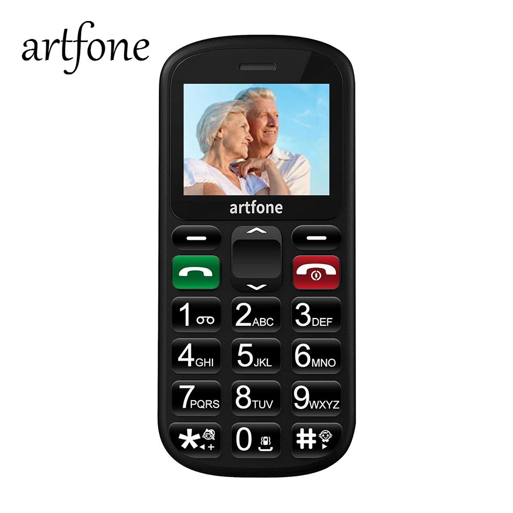 Grote Knop Mobiele Telefoon Voor Ouderen, Artfone CS181 Verbeterde Gsm Mobiele Telefoon Met Sos Knop, praten Nummer En Torch(2G)