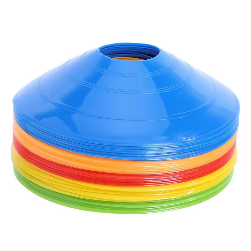 50 Stks/partij Zachte Disc Voetbal Trainingskegels Marker Discs Voetbal Sport Schotel Entertainment Sport Accessoires 5*20 Cm