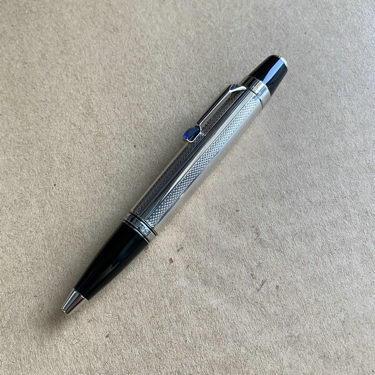 Bolígrafo MB bohemio para escritura de negocios, bolígrafos estilográficos de resina negra con Clip de cristal, suministros de oficina: Morado