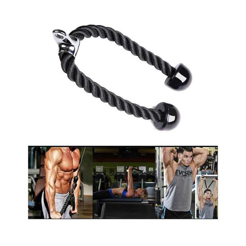 Fitness trícep corda multi ginásio cabo de fixação imprensa push pull down braço exercício