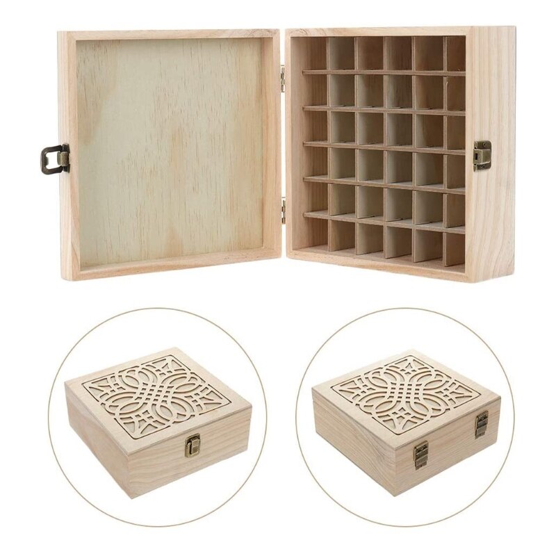 36Slot Etherische Olie Fles Houten Storage Case Aromatherapie Olie Fles Organiseren