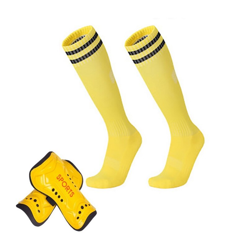 Männer&#39;S Kompression Fußball Strumpfband Gamaschen Pads Fußball Gamaschen Ärmel Gamaschen Sport Socken 1 Paar Pack: Gelb / M
