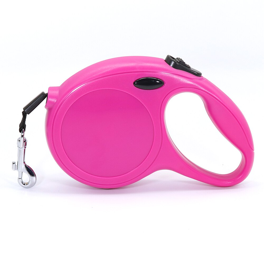 5M Retractable Dog Leash Durable Nylon Dogs Leashes Austomatic Rope Extending Pet Leads for Small Medium Large Dogs Walking: Pink