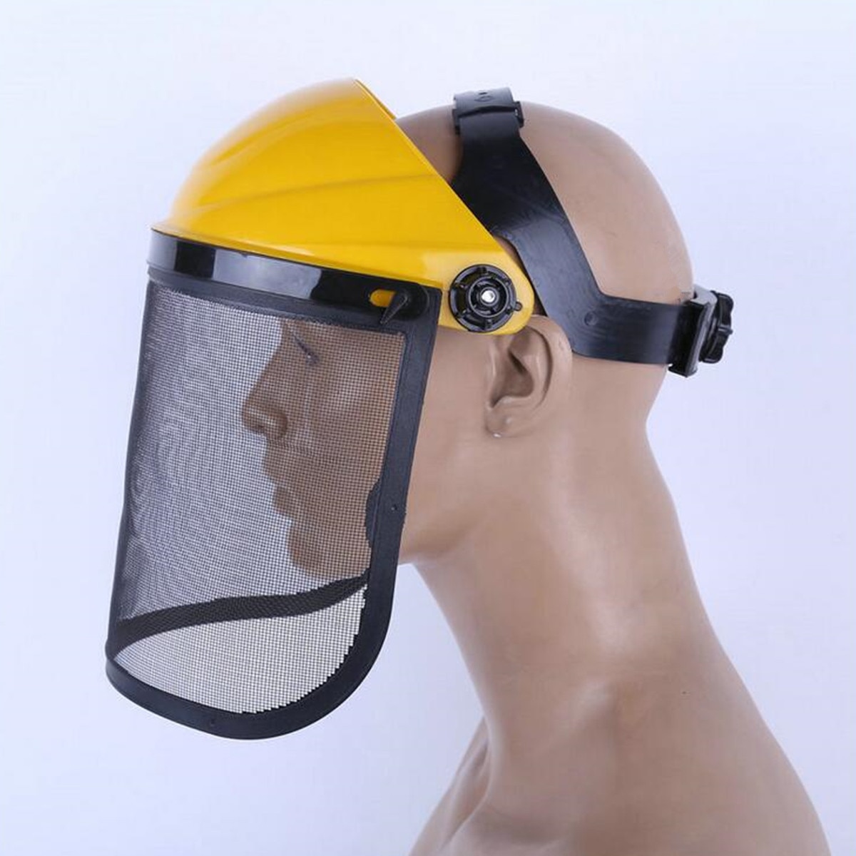 Casco de seguridad con visera de malla para desbrozadora de registro, máscara de protección forestal para cortacésped, tapa protectora forestal