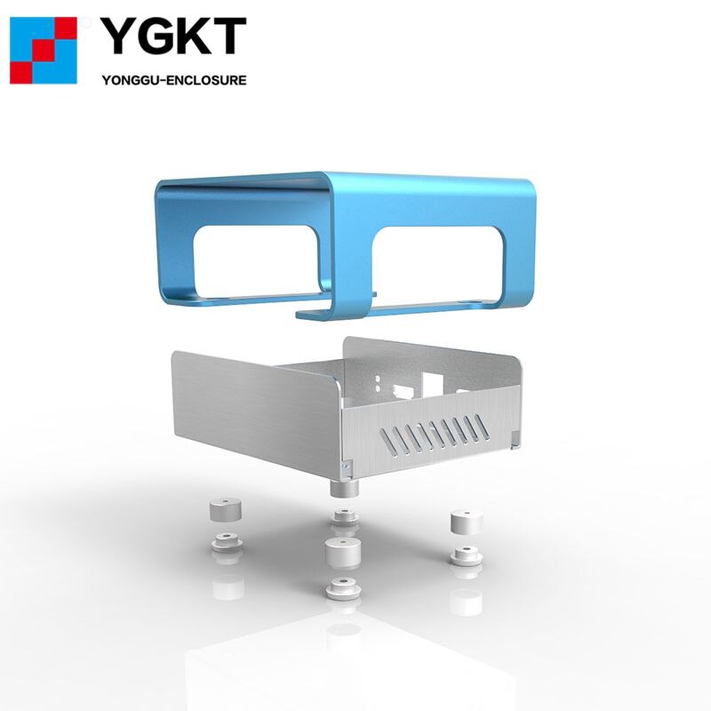 Aluminum extrusion electronic projects enclosure diy extrued box brushed aluminum profiles chassis P01 208.4*71.5*189mm