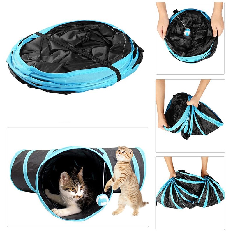 Verscheidenheid aan stijlen grappige huisdiercombinatie kattentunnel spel kanaal opvouwbaar kitten puppy speelgoed speelhond tunnelbuizen speelspeeltje