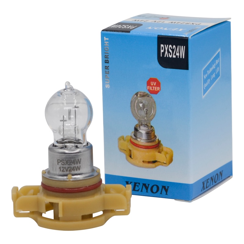 Bombilla halógena de xenón para coche, Luz antiniebla de cristal de cuarzo, color azul oscuro, 24W, H16, 5202, PSX24W, drl, 12V, 2 uds.