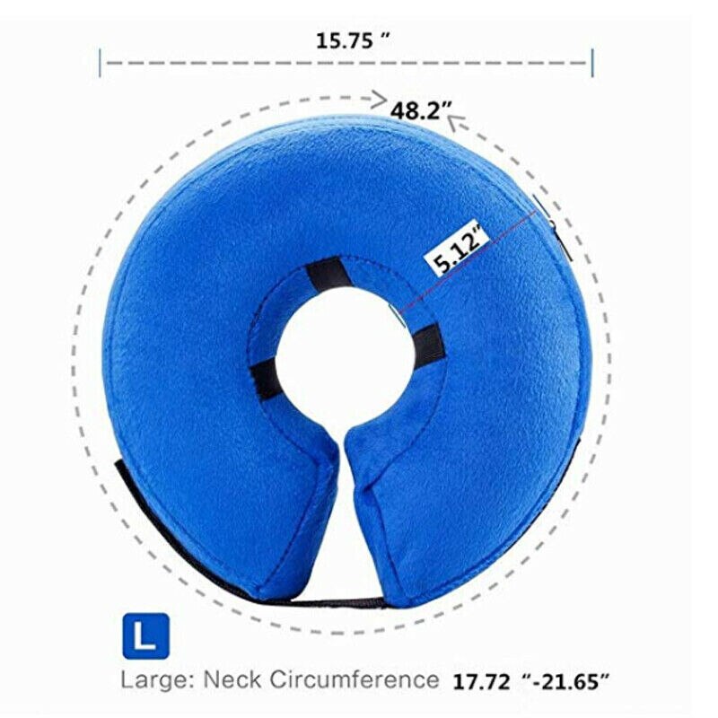 Anti-Lick Supplies For Dogs Cats Pets Cloth Fabric Protective Inflatable Collar Pet Dog Recovery Collar After Surgery Anti-Bite