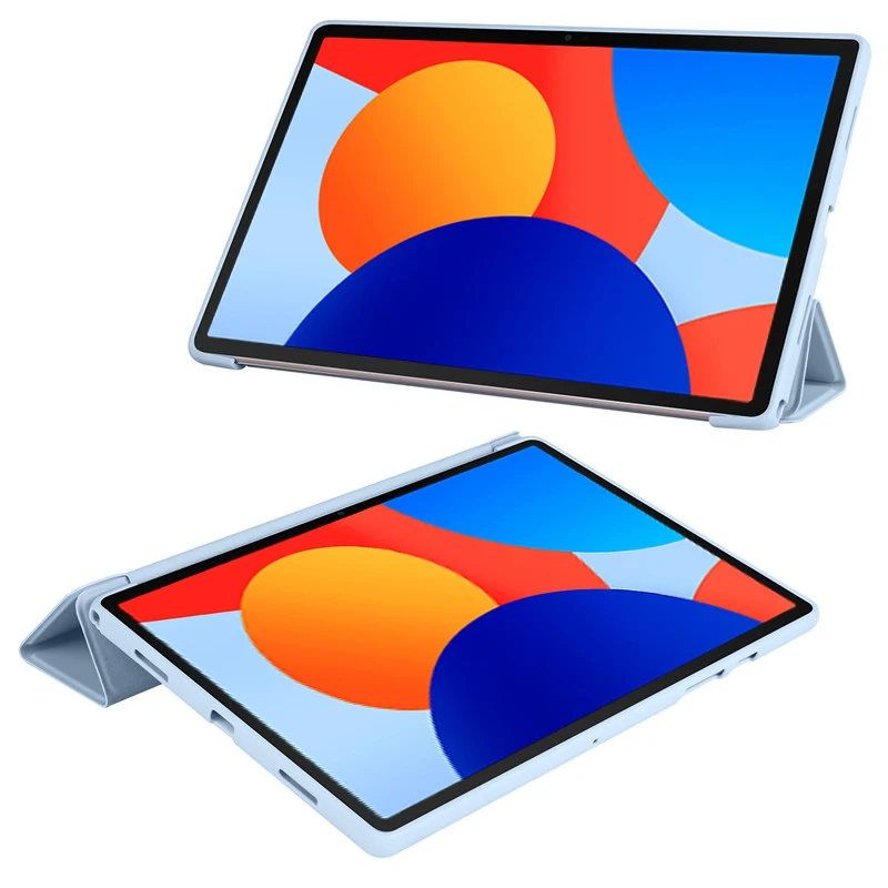 Custodia per tablet in pelle con vibrazione a tre ante alla moda per Xiaomi Redmi Pad 8.7 Custodia protettiva antiurto in silicone morbido con sensazione di pelle PU