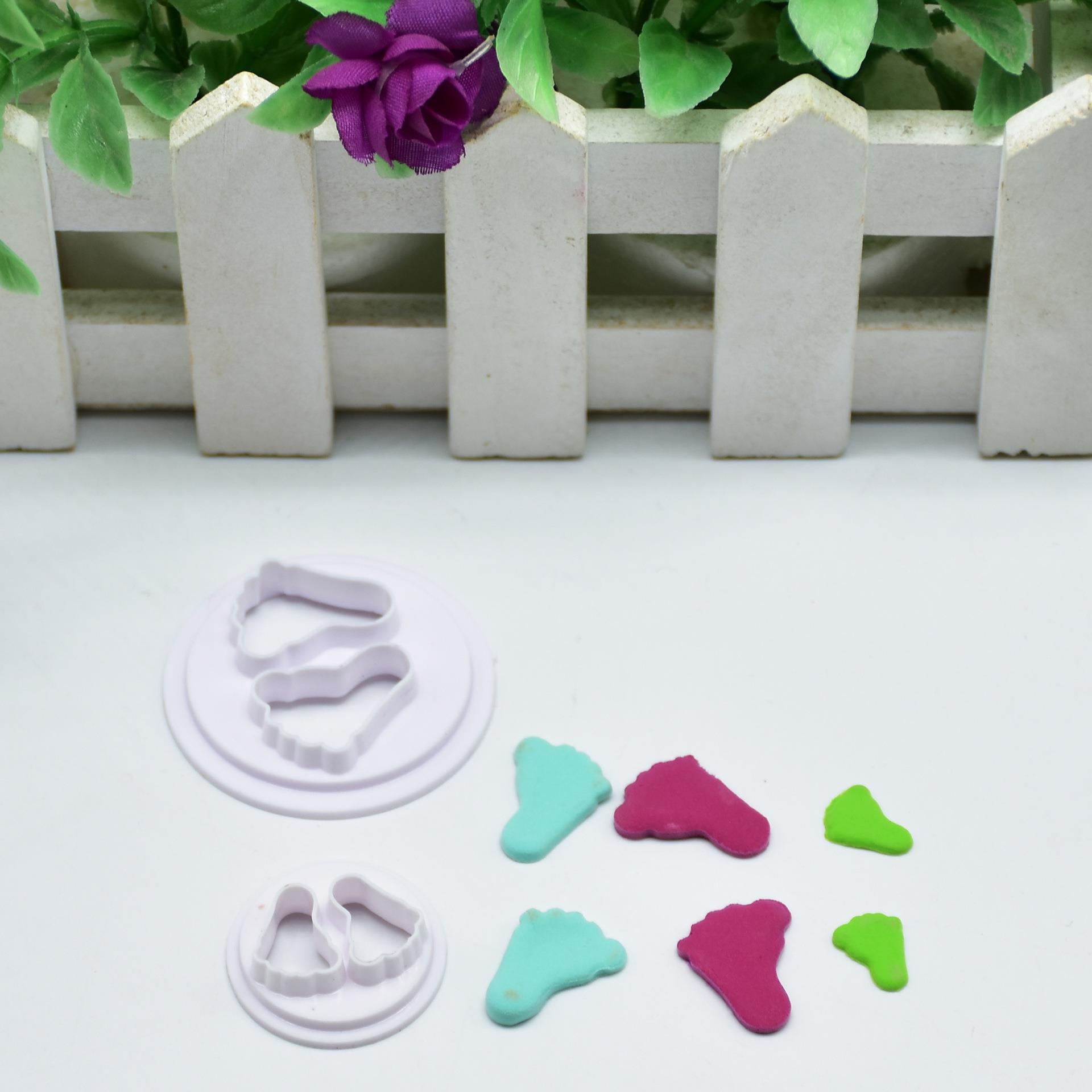 2 stuks/set cakevorm fondant uitsteker bakvorm bakvorm babyvoetjes