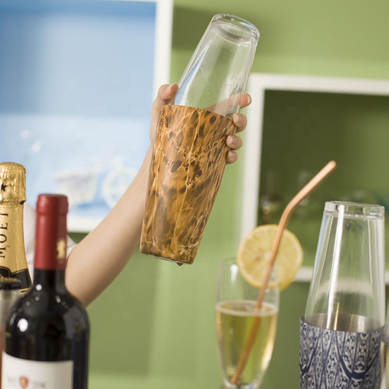 China top ten selling products glass stainless steel cocktail shakers
