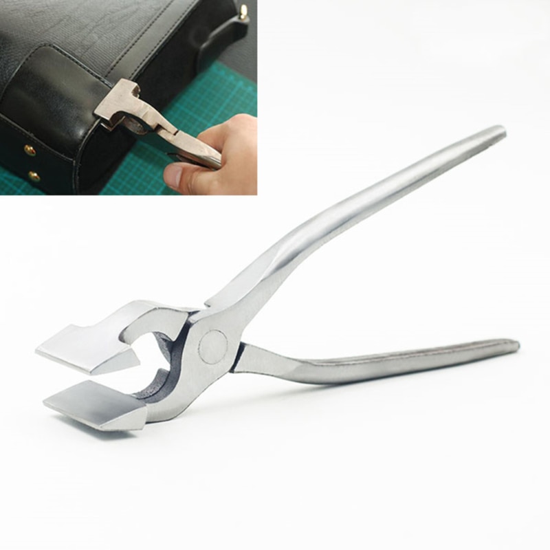 1pc platta tänger handgjorda läder kantjustering krymptänger läderpåse tyg tång diy handverktyg fixering tång