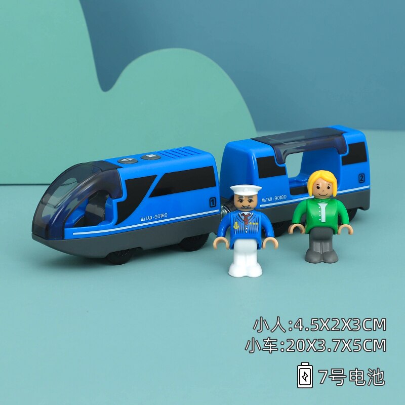 Railway Locomotive Magnetically Connected Electric Small Train Magnetic Rail Toy Compatible With Wooden Track For Kids: 12