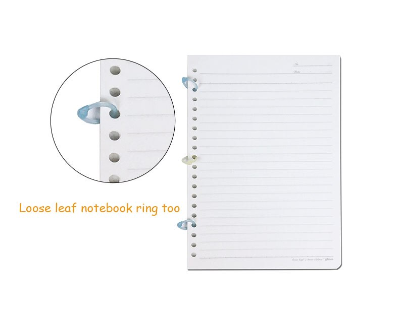 SHARKBANG S/L/XL Candy Color Loose Leaf Binder Book Rings 8/16/30pc In Transparent Box Buckle Rings Stationery Supplies