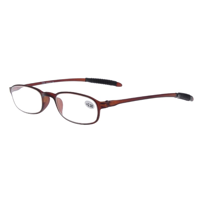 Vrouwen Mannen Onbreekbaar Goedkope Leesbril TR90 Ultralichte Hars Verziend Vergrootglas Dioptrie 1.0 1.5 2.0 2.5 3.0 3.5 4.0: +200 / C2 Brown