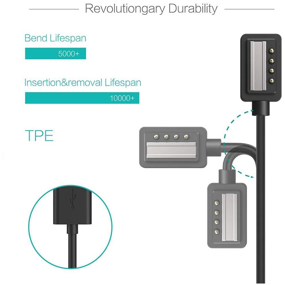 Usb-kabel snabbladdning usb-laddare laddningskabel för suunto 9 baro suunto 9 smartwatch  d5 spartan sport wrist hr ultra ambit 4