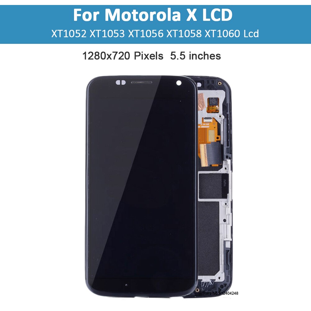 Original 4.7 &#39;&#39;lcd For Motorola MOTO X LCD Digitizer Touch Screen with Frame For Moto X XT1052 XT1053 XT1056 XT1058 XT1060 lcd