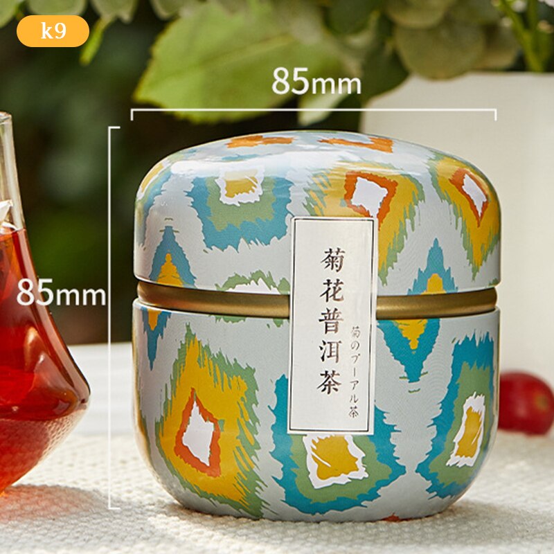 Tea Cans Retro Floral Tin Cans Tea Storage Box Wedding Candy Box Box Sealed Food Packaging Jars Candle Jars: -N9