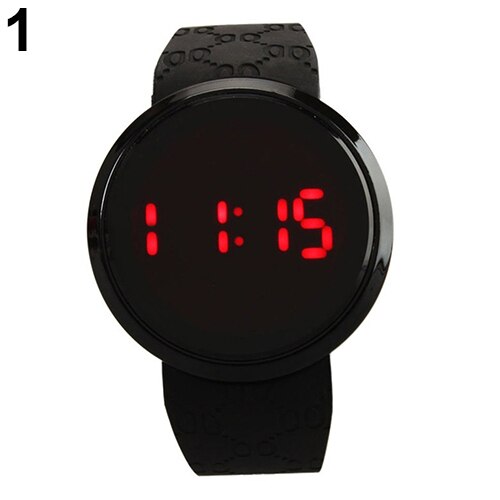 Touch Screen Horloges Mannen Led Digitale Horloges Mannen Sport Horloges Siliconen Band Dag Datum Elektronische Horloges Reloj Hombre: 133531black