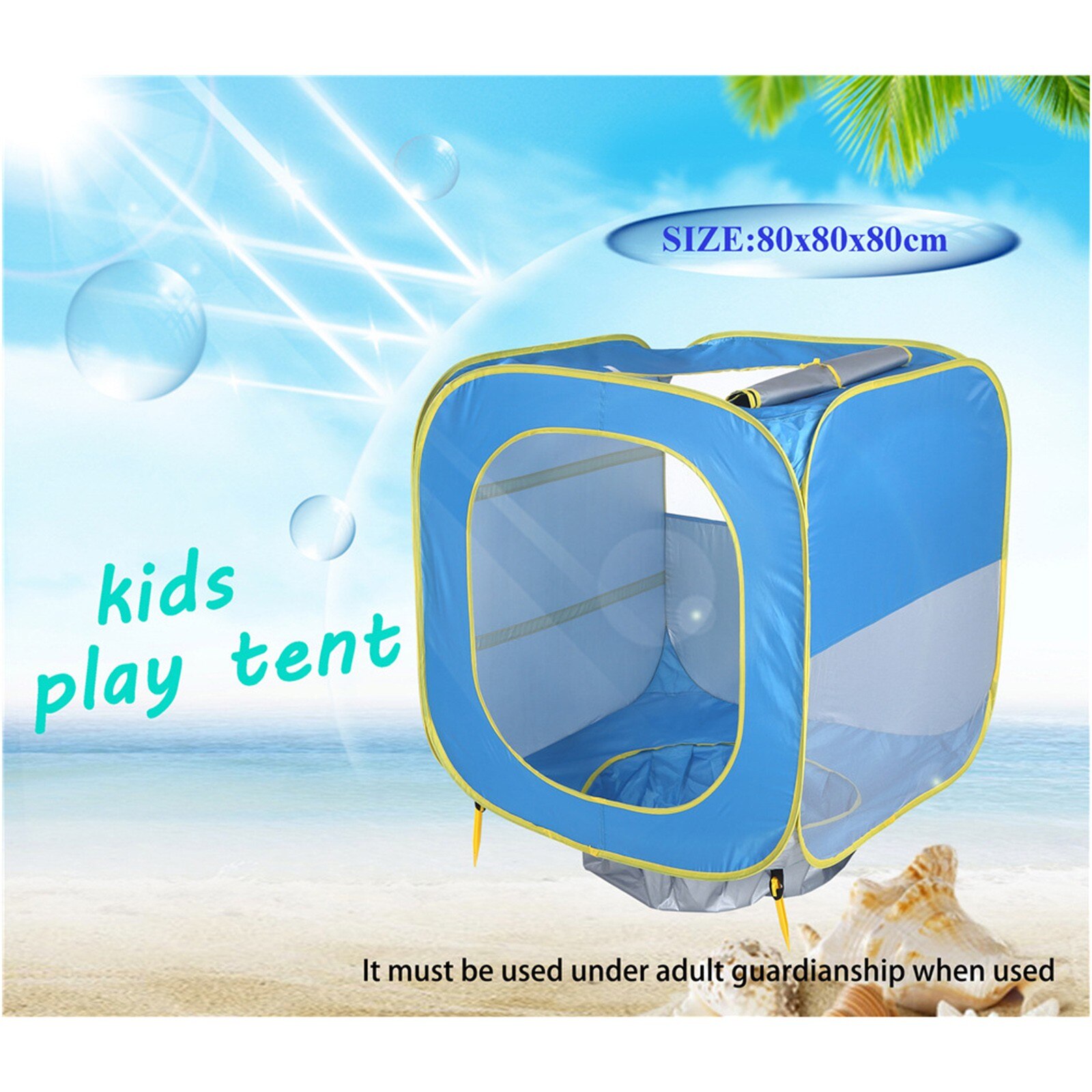 Baby Strand Zelt mit Schwimmbad Aktualisieren Einfache Falten hoch & Pop hoch Einzigartige Ozean Quaddel 50 + UPF UV schutz Ich bin Freien Sonne AwningTent