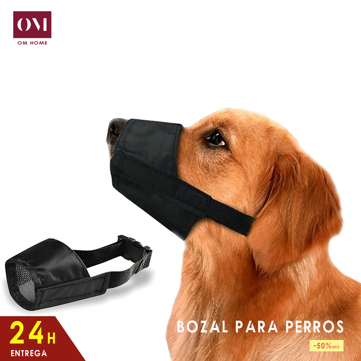 Bozal Perro Pequeño y Grande 8cm 10cm 12cm Materia Tela Cómodo y Tacto Suave en 24h desde Barnas