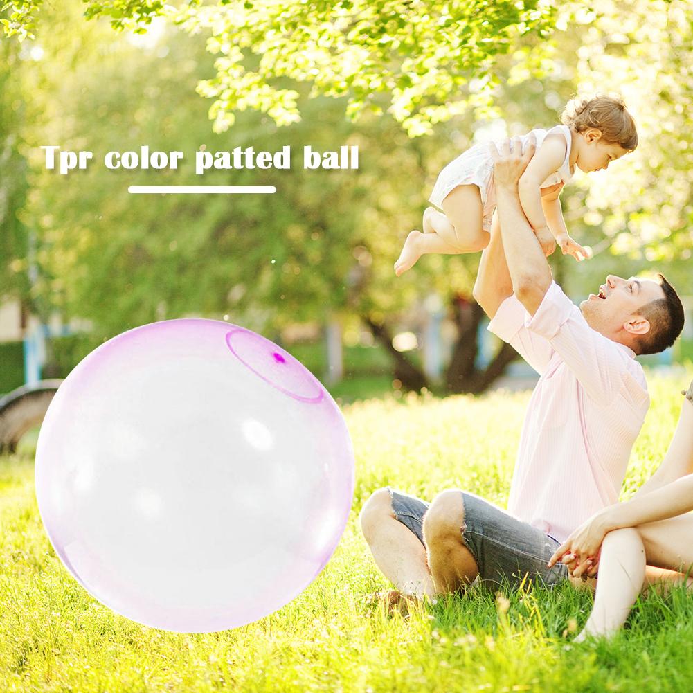 40cm/100cm Rubber Bubble Ball TPR Transparent Tear-Resistant Inflatable Ballon Toys Children Outdoor Play Water Games Ball