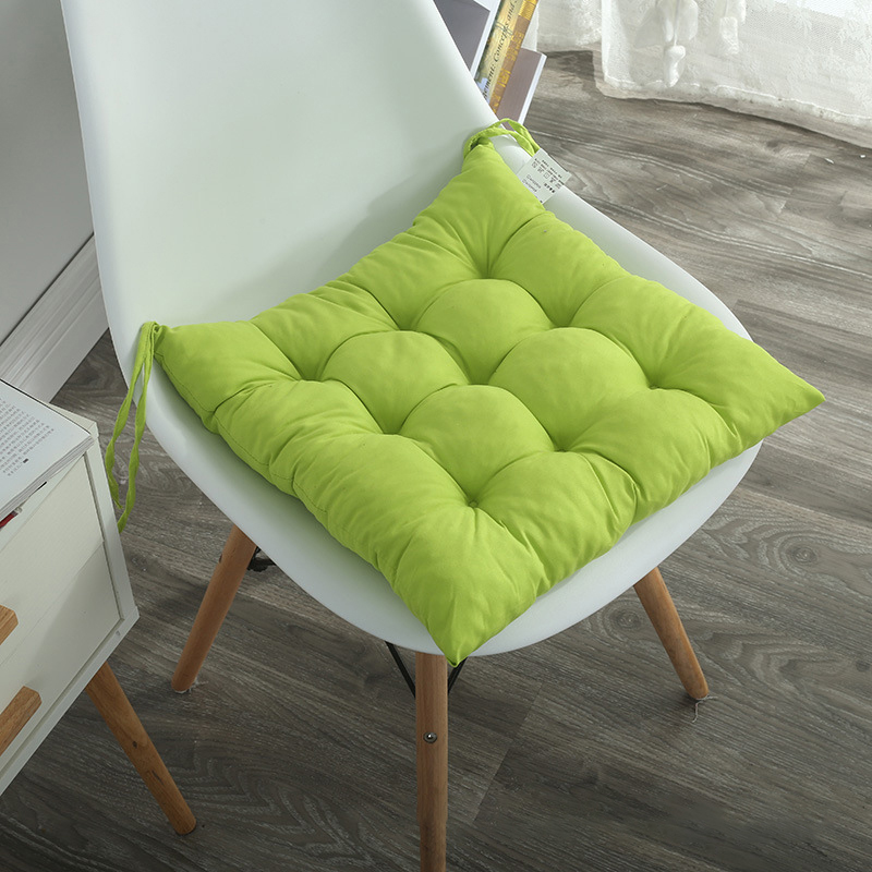 Beautissu set van 4 Zitkussens 40x40 cm Lisa - Comfortabel stoelkussen stoelpads zitkussen met 8 cm vulling - Zacht eetkamer stoel bank kussen Donkergroen
