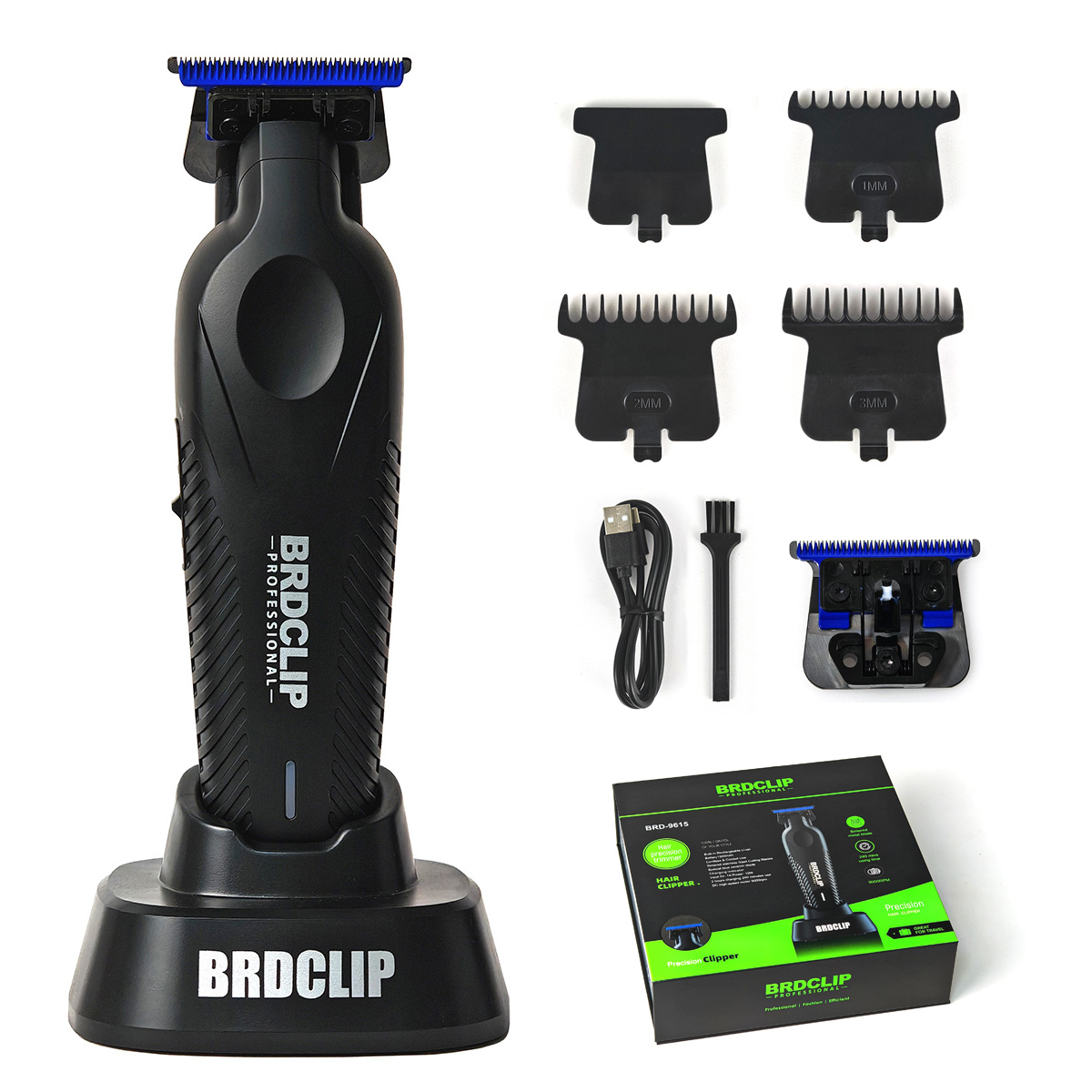 BRDCLIP BRD9615 9000PRM Professionele heren Tondeuse Kapper Afwerking Elektrische Tondeuse DLC Blue Blade Haar Snijmachine: Ivoor