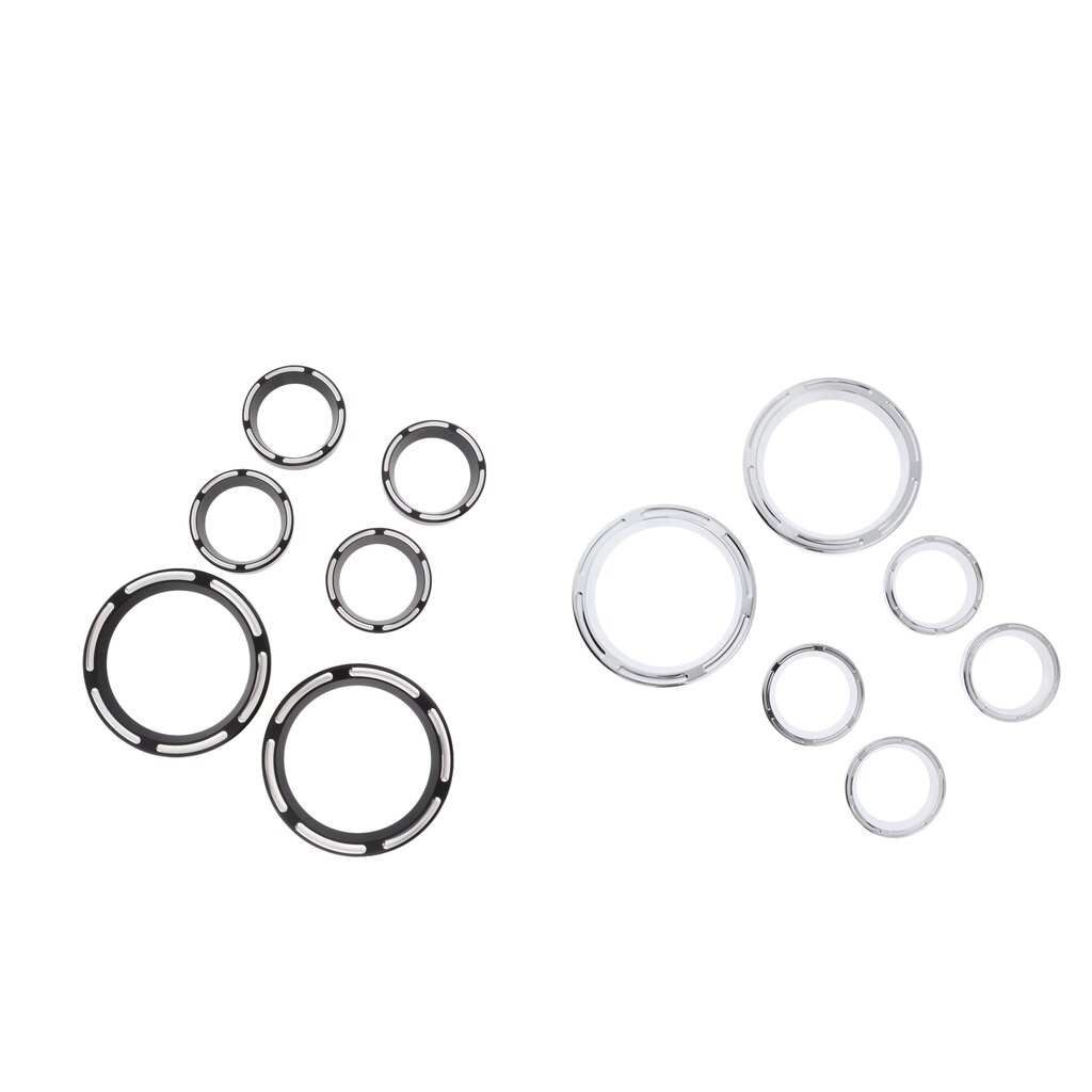 2 Sets 4" 2" Speedometer Gauge Burst Bezel Kit For Electra -Glide
