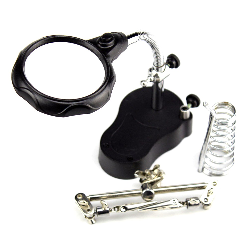Goods 3 In 1 Welding Magnifying Glass Auxiliary Clip Magnifier Soldering Solder Iron Stand Holder Station Repair Tool