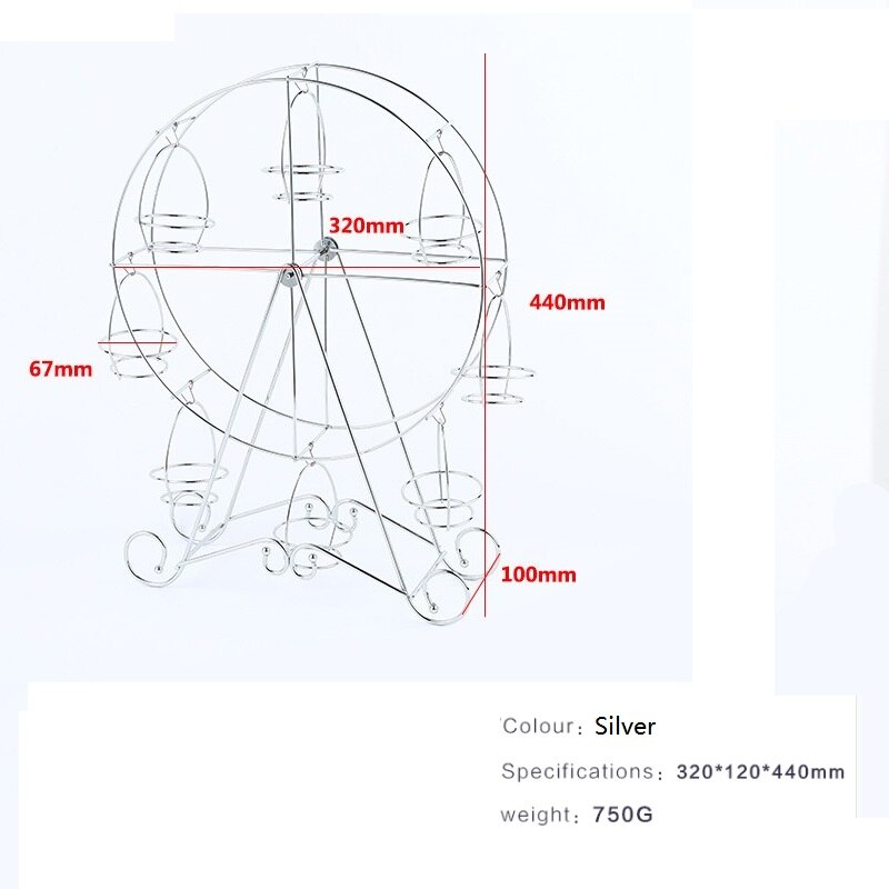 Food Rack Girevole Con 5 Tazze - In Acciaio Inox Per Snack, Cupcake E Feste - Foto 11
