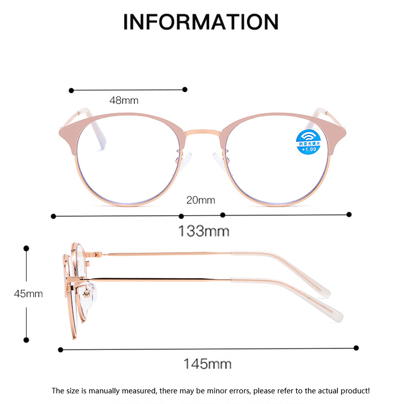 Lunettes De Lecture Rétro Rondes - Anti-lumière Bleue Unisexe - Neuf Avec étiquettes