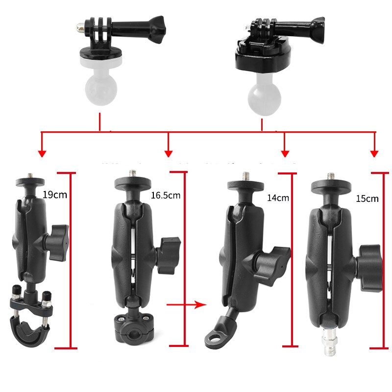 Soporte para cámara de motociclismo TUYU, espejo retrovisor, soporte fijo de Metal ajustable, soporte para cámara insta360 one X/R GoPro Max